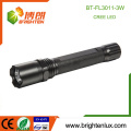 Factory Supply 1*18650 Battery Used Multi functional High Power Cree 3W Tactical Police Rechargeable led Torch Light Flashlight
